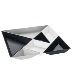 Koziol Coupe Tangram Ready (7 éléments) - Matière plastique - Blanc / Noir