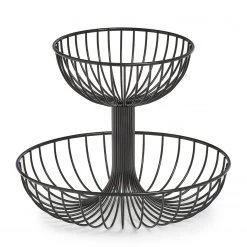 Zeller Présentoir à gâteaux Abberley I - Acier inoxydable - Noir