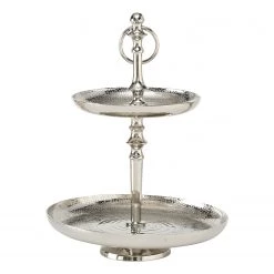 Boltze Présentoir à gâteaux Fortuna - Aluminium - Argenté