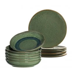 Leonardo Assiettes en céramique Matera (12 élém.) - Vert