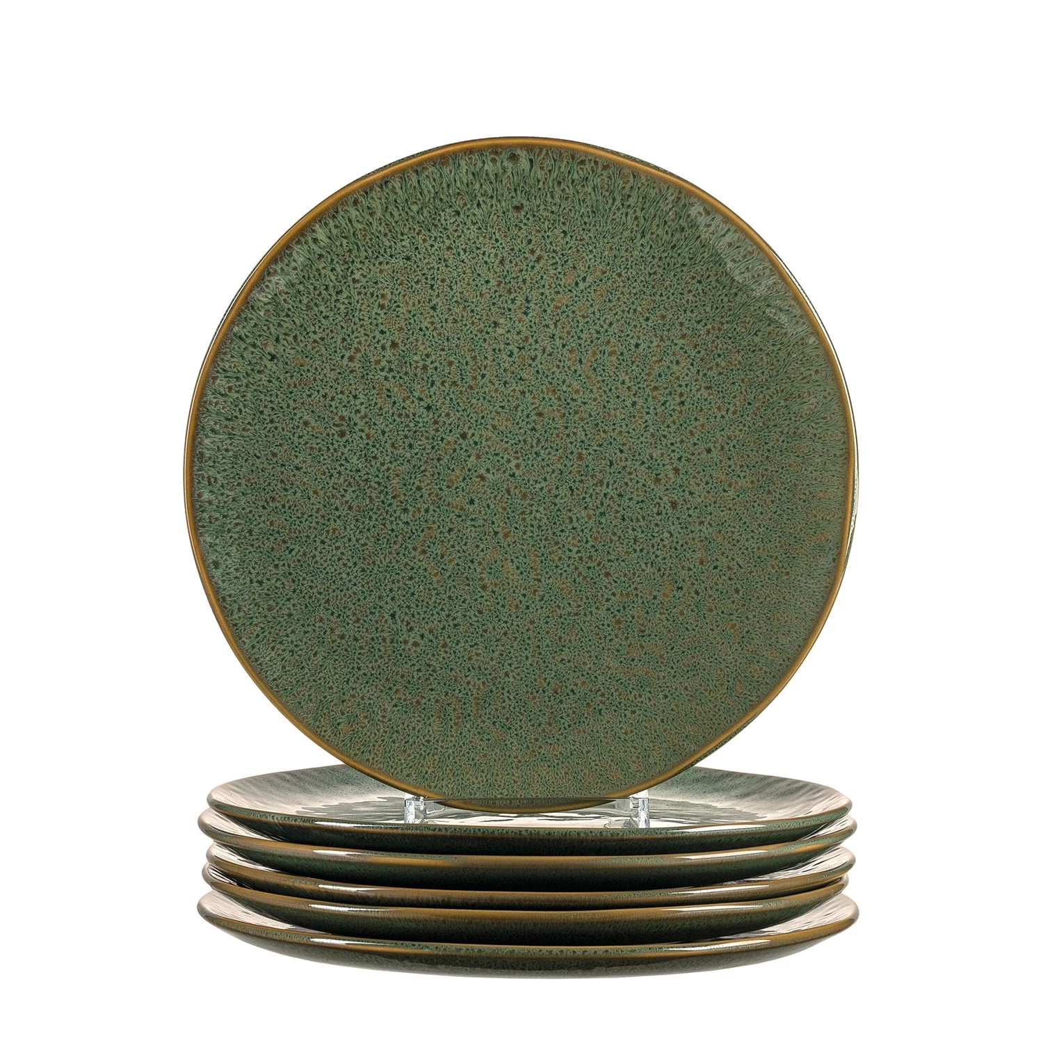 Leonardo Assiettes en céramique Matera (24 élém.) - Vert 6 Leonardo Assiettes en céramique Matera (24 élém.) - Vert – Image 4