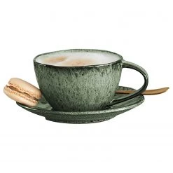 Leonardo Tasses en céramique Matera (lot de 4) - Vert