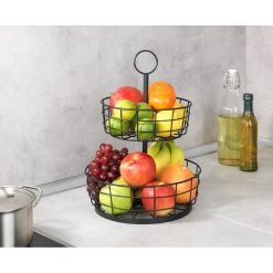 WENKO Présentoir Alerta - Fer - Noir -Vaisselle Soldes 1000274030 210618 14061900146 MOOD DETAILS P000000001000274030 mood