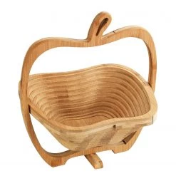 WENKO Corbeille à fruits en bambou Alvida - Bambou - Marron