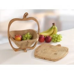 WENKO Corbeille à fruits en bambou Alvida - Bambou - Marron -Vaisselle Soldes 1000274035 210618 14061900151 MOOD DETAILS P000000001000274035 mood