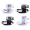 Zeller Set à expresso Coffee Style (8 éléments) - Porcelaine - Noir / Blanc - Tasse : Ø 6 cm<br>Assiette : Ø 12 cm -Vaisselle Soldes 1000282914 210813 06103400225 IMAGE P000000001000282914