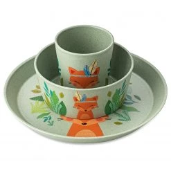 Koziol Set vaisselle Connect Harry (3 éléments) - Polypropylène / Épicéa - Vert