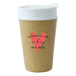 Koziol Gobelet isotherme Like A Hug In A Mug - Polypropylène / Épicéa - Imitation bois recyclé