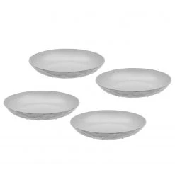 Koziol Assiettes Club Plate (lot de 4) - Résine thermoplastique - Gris