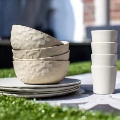 Koziol Bols Club Bowl Recycle (lot de 4) - Polypropylène / Épicéa - Sable -Vaisselle Soldes 1000311346 211126 103730000113 MOOD DETAILS P000000001000311346 mood