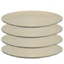 Koziol Assiettes Club Plate I (lot de 4) - Polypropylène / Épicéa - Sable
