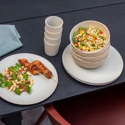 Koziol Assiettes Club Plate I (lot de 4) - Polypropylène / Épicéa - Sable -Vaisselle Soldes 1000311349 211126 10373000126 MOOD DETAILS P000000001000311349 mood