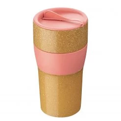 Koziol Mug isotherme Aroma To Go Recycle - Polypropylène / Épicéa - Saumon