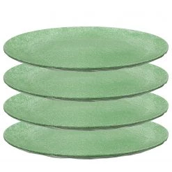 Koziol Assiettes Club Plate I (lot de 4) - Polypropylène / Épicéa - Vert foncé