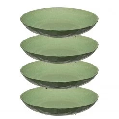 Koziol Assiettes Club Plate I (lot de 4) - Polypropylène / Épicéa - Vert foncé