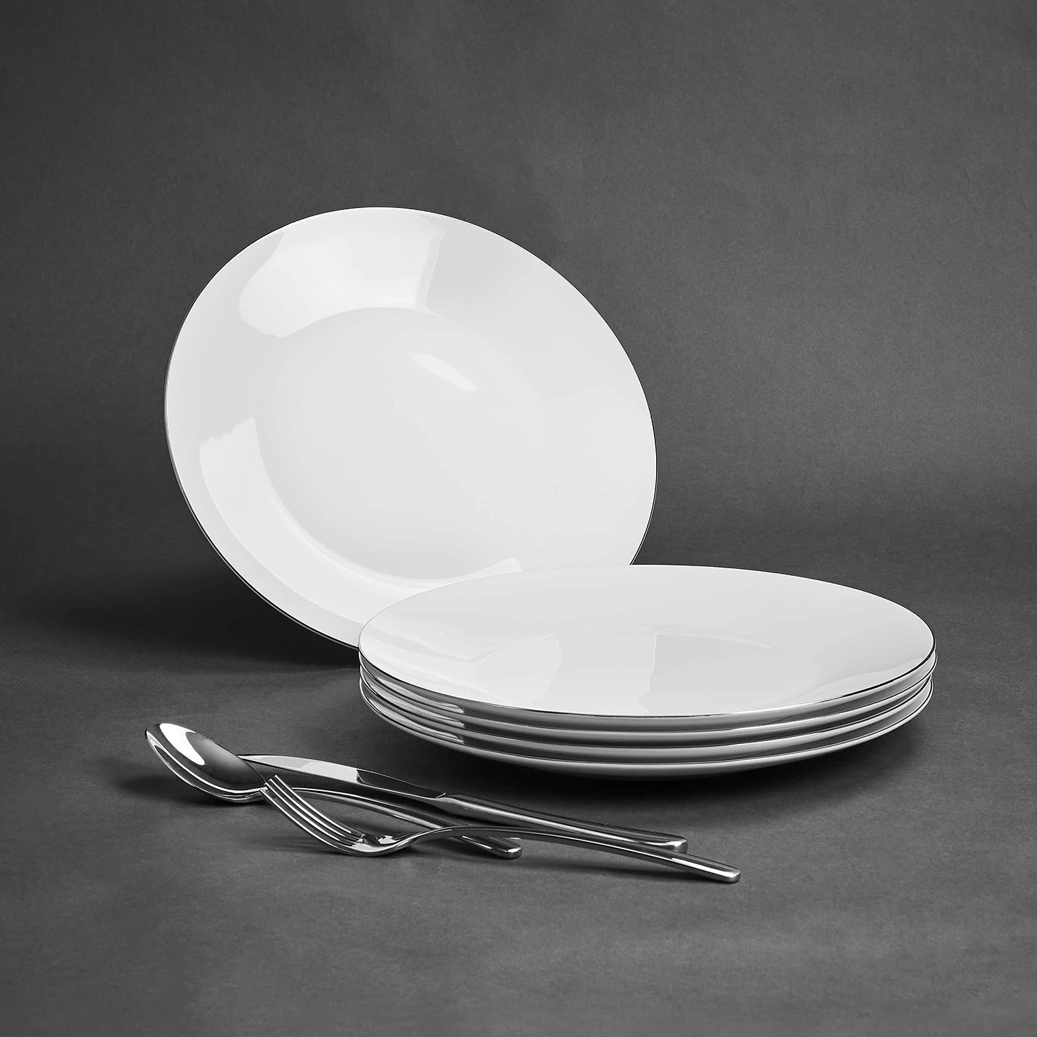 Butlers Assiette SILVER LINING - Porcelaine / Type Fine Bone China - Blanc - Diamètre : 27 cm 11 Butlers Assiette SILVER LINING - Porcelaine / Type Fine Bone China - Blanc - Diamètre : 27 cm – Image 9