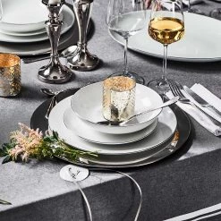 Butlers Assiette creuse SILVER LINING - Porcelaine / Type Fine Bone China - Blanc -Vaisselle Soldes 1000331113 220218 022 MOOD DETAILS P000000001000331113 mood