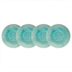 Butlers Assiettes SUMATRA I (lot de 4) - Turquoise