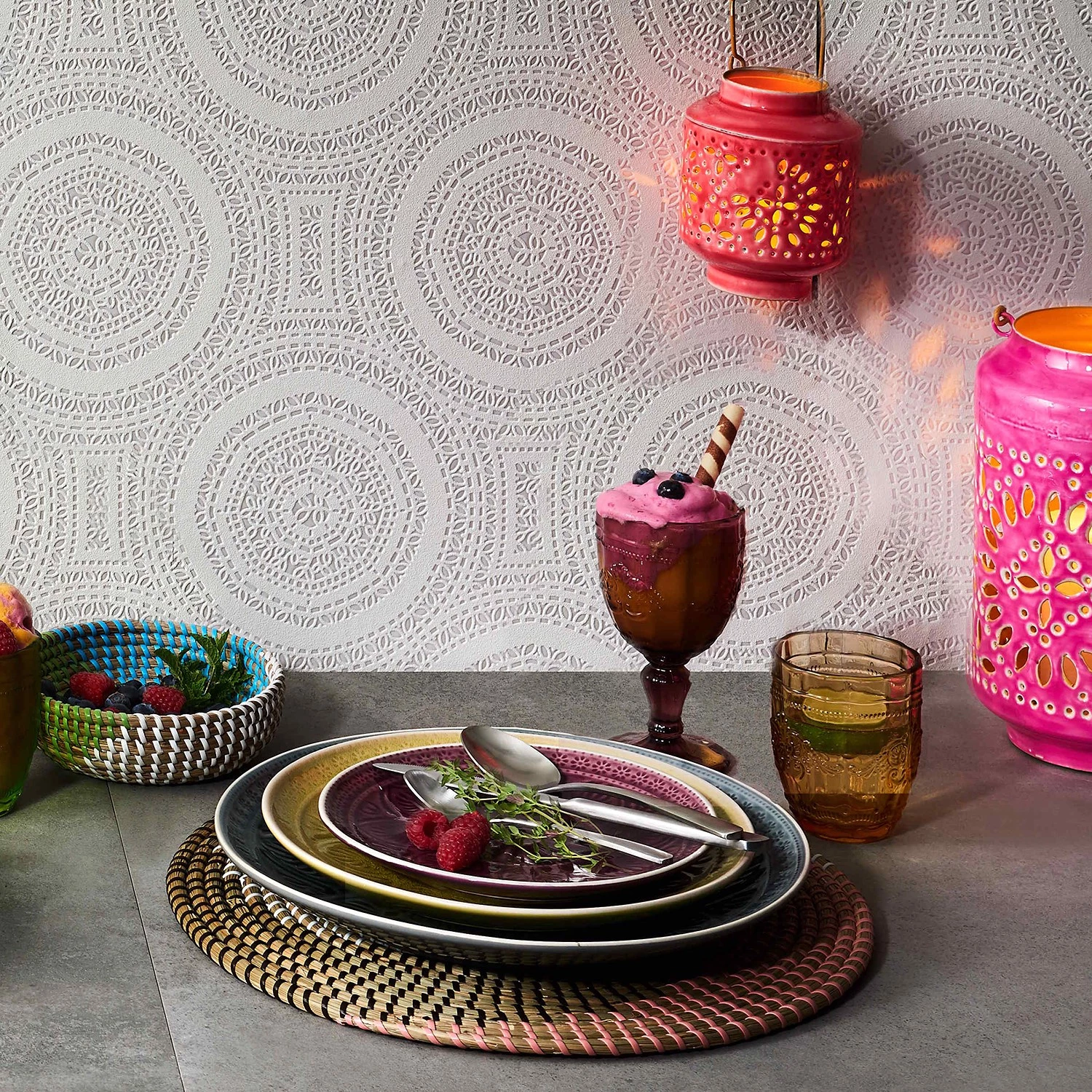 Butlers Assiettes SUMATRA (lot de 6) - Mauve 5 Butlers Assiettes SUMATRA (lot de 6) - Mauve – Image 3