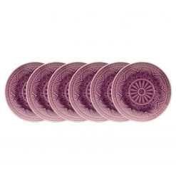 Butlers Assiettes SUMATRA (lot de 6) - Mauve