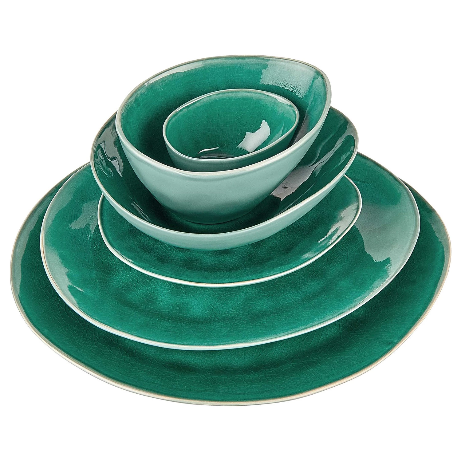 Butlers Assiettes DE LA ROYA (lot de 4) - Vert foncé 8 Butlers Assiettes DE LA ROYA (lot de 4) - Vert foncé – Image 6