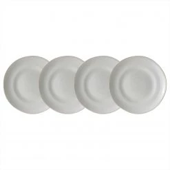 Butlers Assiettes à dessert MANOR (lot de 4) - Céramique - Gris clair