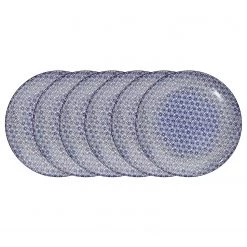 Butlers Assiettes RETRO I (lot de 6) - Porcelaine - Bleu