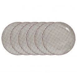 Butlers Assiettes RETRO III (lot de 6) - Porcelaine - Noir