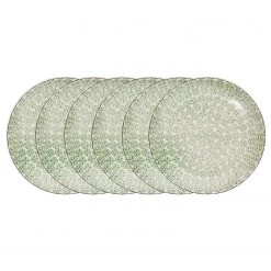 Butlers Assiettes RETRO V (lot de 6) - Porcelaine - Vert