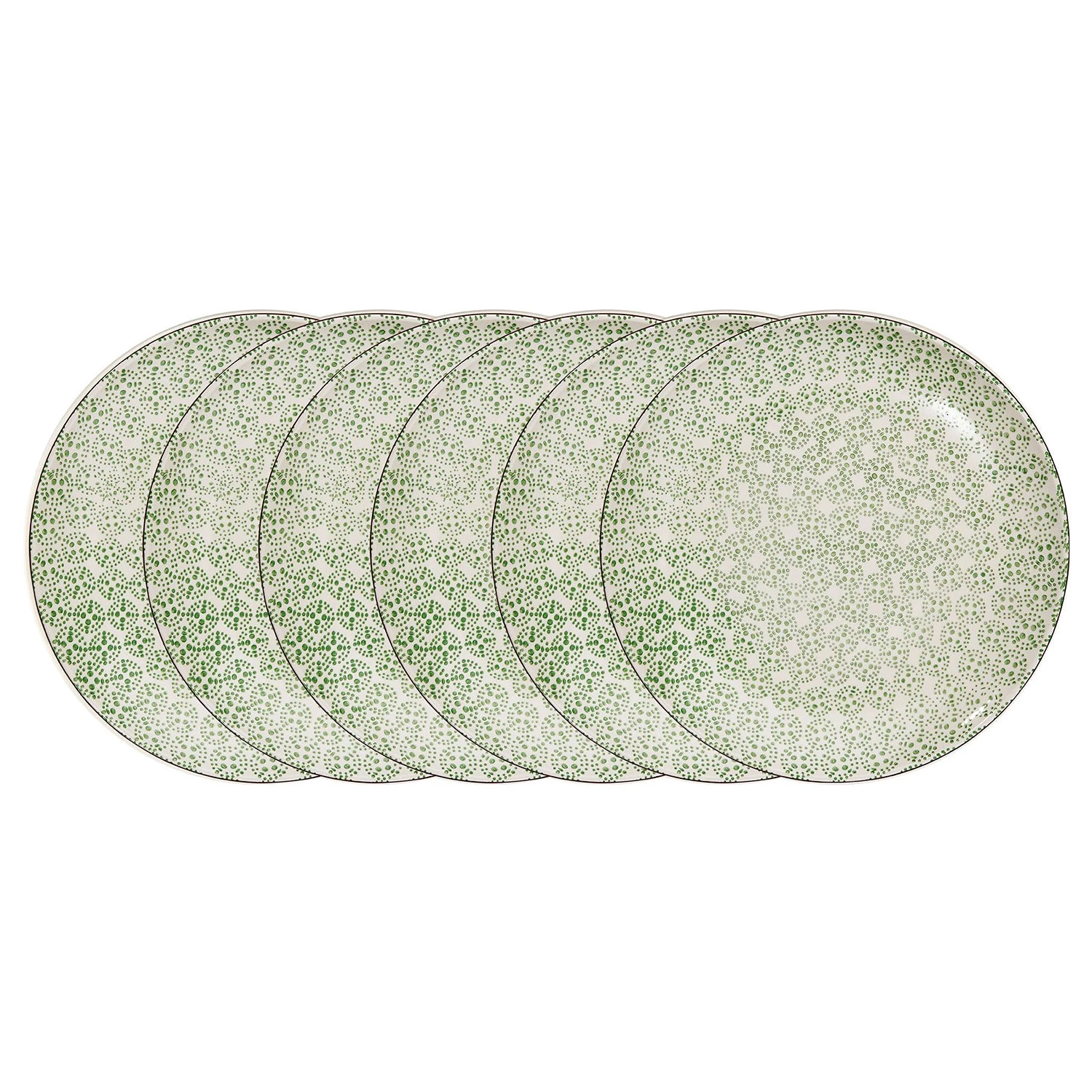Butlers Assiettes RETRO V (lot de 6) - Porcelaine - Vert 3 Butlers Assiettes RETRO V (lot de 6) - Porcelaine - Vert
