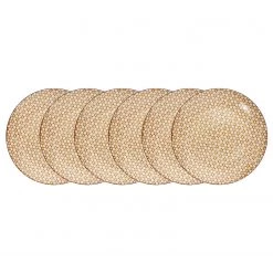 Butlers Assiettes à dessert RETRO I (lot de 6) - Porcelaine - Jaune