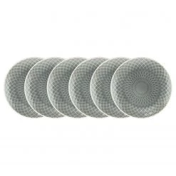 Butlers Assiettes à dessert HANAMI I (lot de 6) - Céramique - Gris