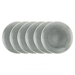 Butlers Assiettes HANAMI I (lot de 6) - Céramique - Gris