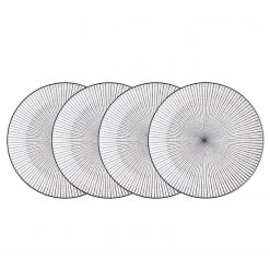 Butlers Assiettes DIM SUM (lot de 4) - Blanc / Noir