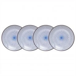 Butlers Assiette DIM SUM II (lot de 4) - Blanc / Bleu
