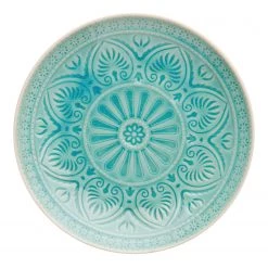 Butlers Assiette SUMATRA I - Céramique - Turquoise - Diamètre : 25 cm