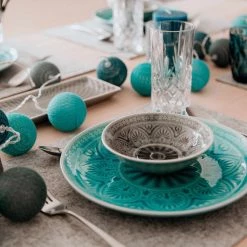 Butlers Assiette SUMATRA I - Céramique - Turquoise - Diamètre : 25 cm -Vaisselle Soldes 1000331227 220218 025 MOOD DETAILS P000000001000331227 mood