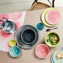 Butlers Assiette SUMATRA IV - Céramique - Vert clair - Diamètre : 25 cm -Vaisselle Soldes 1000331232 220218 023 MOOD DETAILS P000000001000331232 mood