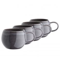 Vaisselle Soldes 11 Butlers Tasses COTTAGE V (lot de 4) - Céramique - Noir - Capacité : 0.35 L