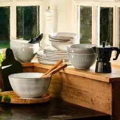 Butlers Bol HENLEY II - Faïence - Gris - Diamètre : 17 cm -Vaisselle Soldes 1000332741 220215 023 MOOD DETAILS P000000001000332741 mood