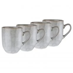 Butlers Mugs HENLEY (lot de 4) - Faïence - Gris