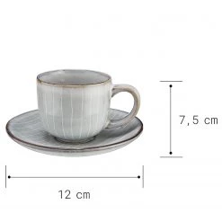 Butlers Tasse expresso HENLEY - Faïence - Gris -Vaisselle Soldes 1000332750 220215 500 SKETCH DETAILS P000000001000332750 sketch