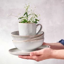 Butlers Service HENLEY (12 éléments) - Faïence - Gris -Vaisselle Soldes 1000332756 220215 027 MOOD DETAILS P000000001000332756 mood