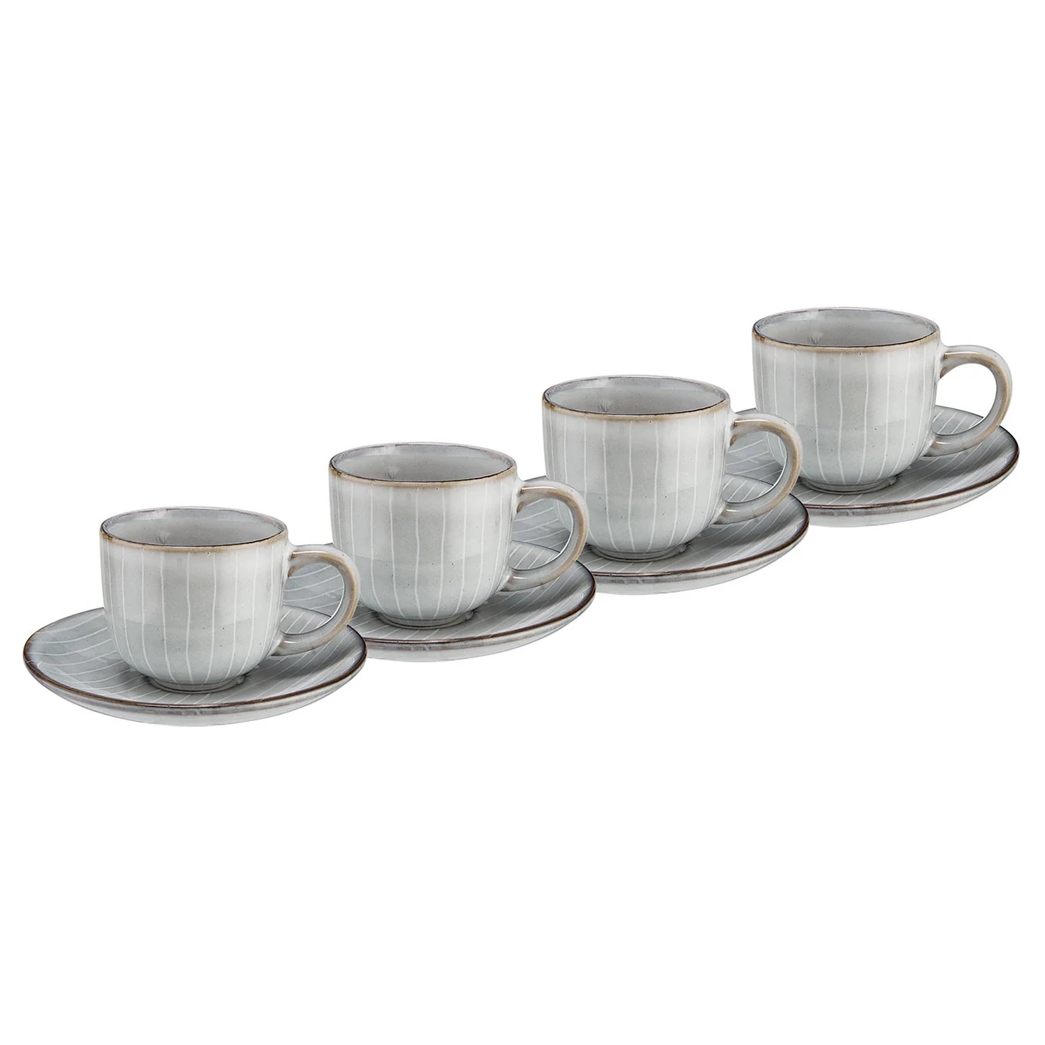 Butlers Tasses expresso HENLEY (lot de 4) - Faïence - Gris 3 Butlers Tasses expresso HENLEY (lot de 4) - Faïence - Gris