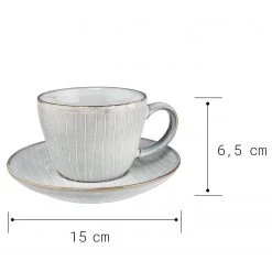 Butlers Tasses à café HENLEY (lot de 4) - Faïence - Gris -Vaisselle Soldes 1000332763 220215 500 SKETCH DETAILS P000000001000332763 sketch