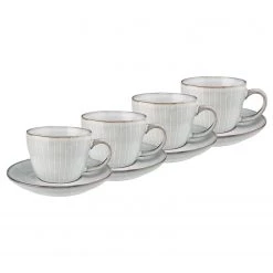 Butlers Tasses à café HENLEY (lot de 4) - Faïence - Gris