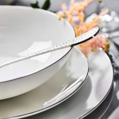 Butlers Coupelle SILVER LINING - Porcelaine fine de Chine avec bords argentés - Blanc -Vaisselle Soldes 1000332776 220217 030 DETAILS P000000001000332776
