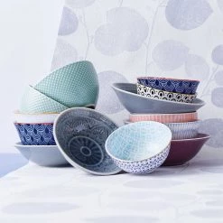 Butlers Bol ORNAMENTS IV - Porcelaine - Blanc / Bleu / Turquoise -Vaisselle Soldes 1000332785 220217 021 MOOD DETAILS P000000001000332785 mood