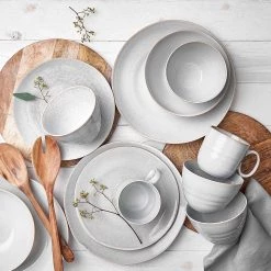 Butlers Assiettes creuses MANOR II (lot de 4) - Grès - Gris clair -Vaisselle Soldes 1000332811 220217 021 MOOD DETAILS P000000001000332811 mood