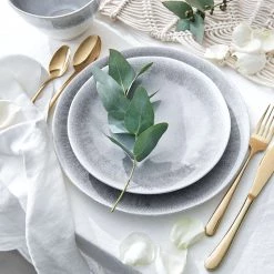 Butlers Assiettes creuses ATLANTIS (lot de 4) - Blanc / Gris -Vaisselle Soldes 1000332823 220217 024 MOOD DETAILS P000000001000332823 mood